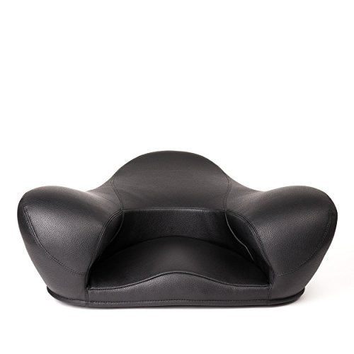 Brown Vegan Leather Ergonomic Meditation Seat Cushion W708