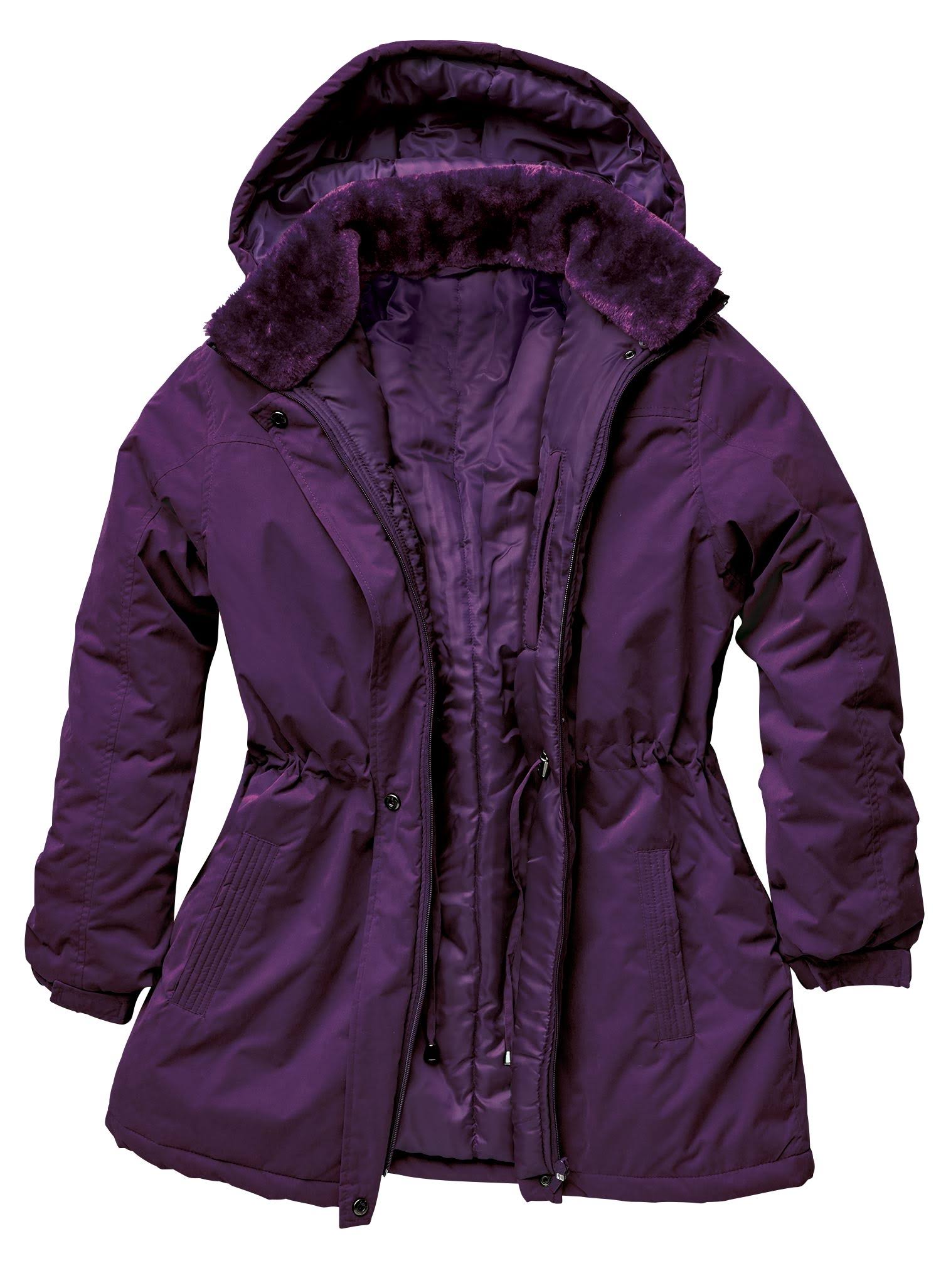Medium Eggplant Anorak Coat S651
