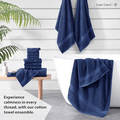 16 Piece 100% Cotton Black Bath Towel Set with 4 Bath Towels, 4 Hand Towels, 8 Wash Cloths X902252