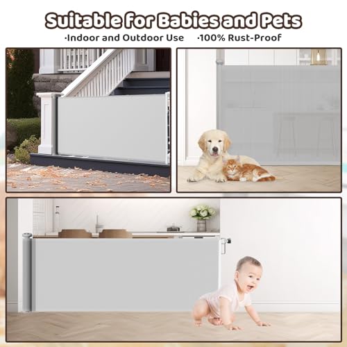 Retractable Baby Gate, 33" Tall, Extends up to 55" Wide V795412