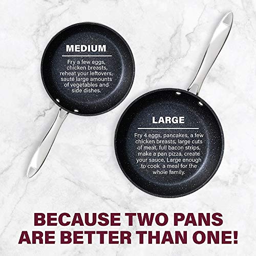 Hard Anodized Nonstick Frying Pan Set 10" & 11.5" Skillet Set P249