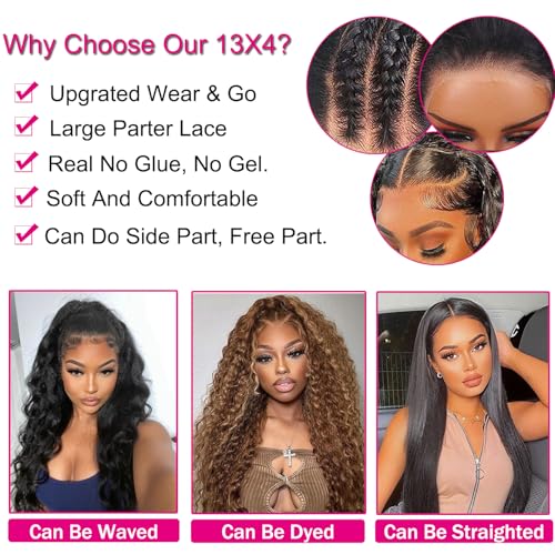28 Inch Deep Wave Lace Front Human Hair Wig U2543