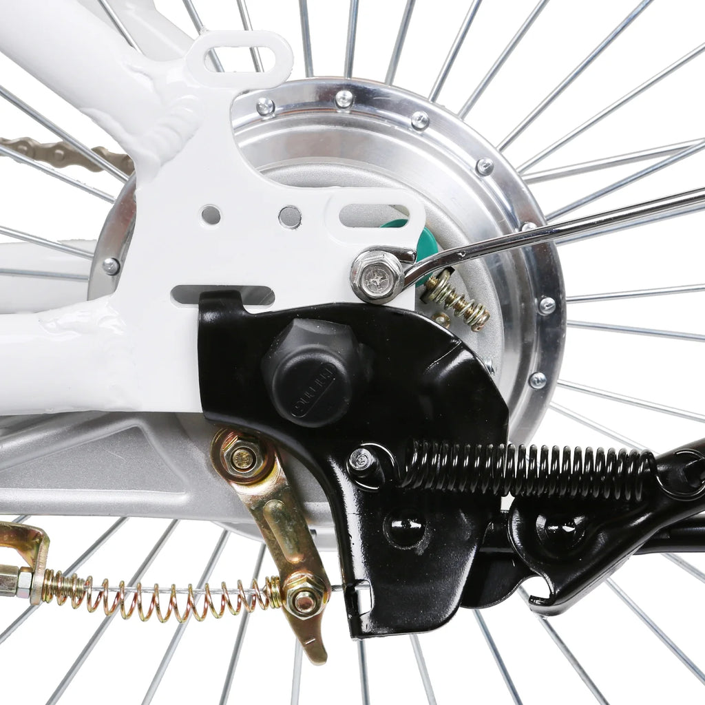 White 22" Electric Bicycle 250 W 36 V 10 Ah Lithium-Ion Battery G9827