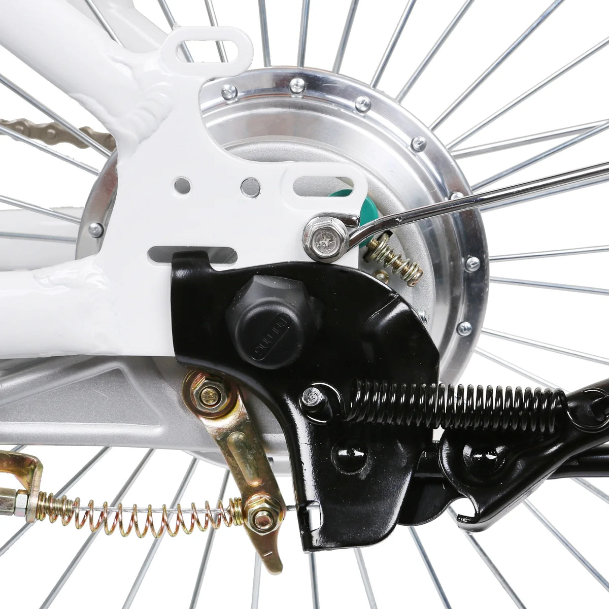 White 22" Electric Bicycle 250 W 36 V 10 Ah Lithium-Ion Battery G9827