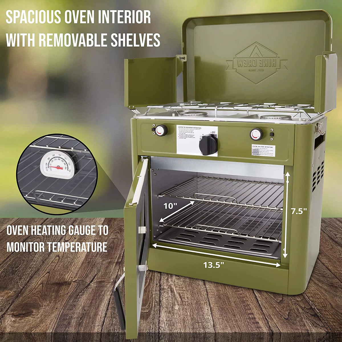 2 Burner Portable Propane Camping Stove with Carry Bag G34532