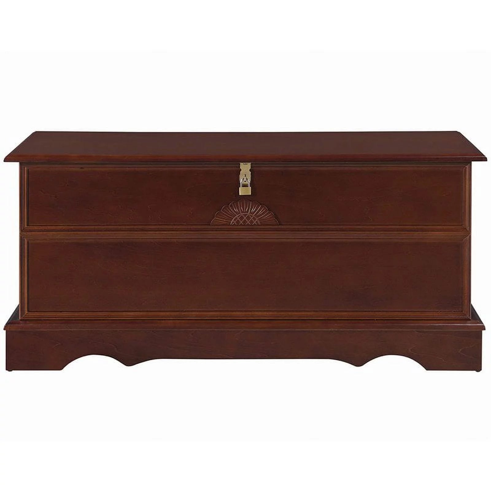 Rectangular Wood Cedar Chest in Brown E5833