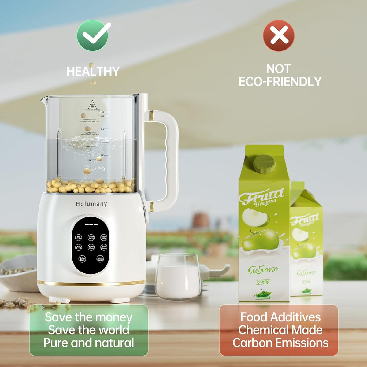 35oz Automatic Soy Milk Maker (White) F251
