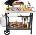 Outdoor Grill Cart Table with Wheels W662