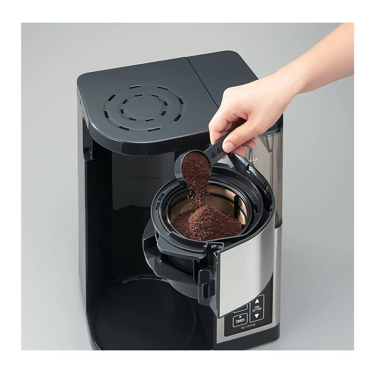 10-Cup Coffee Maker (Stainless Steel, Black) O727511