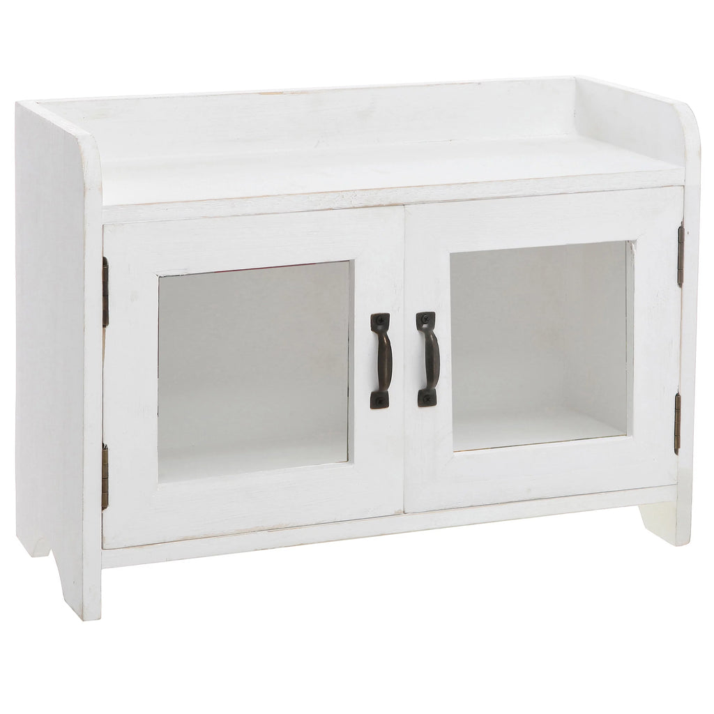 Antique White Wood Cabinet Organizer C6525