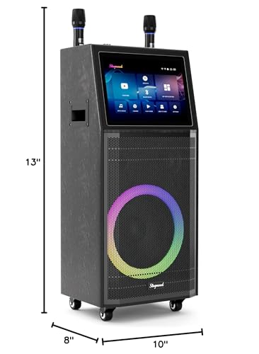 Portable Bluetooth Karaoke Machine with 2 Wireless Microphones N63836