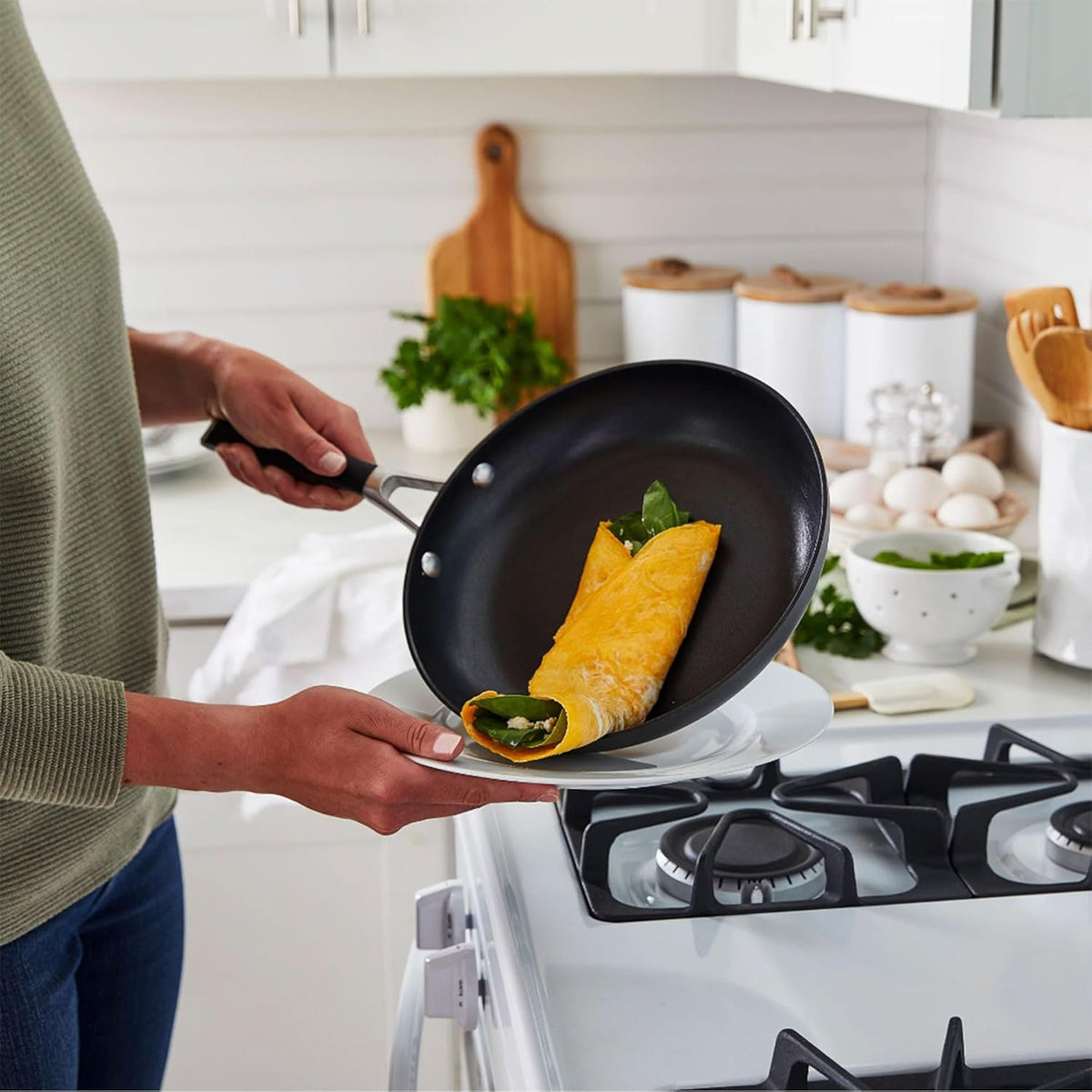 10 Piece Hard Anodized Nonstick Pots and Pans Cookware Set I319
