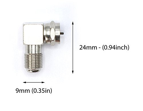 4 Pack 90 Degree Coaxial Cable Connector X7854