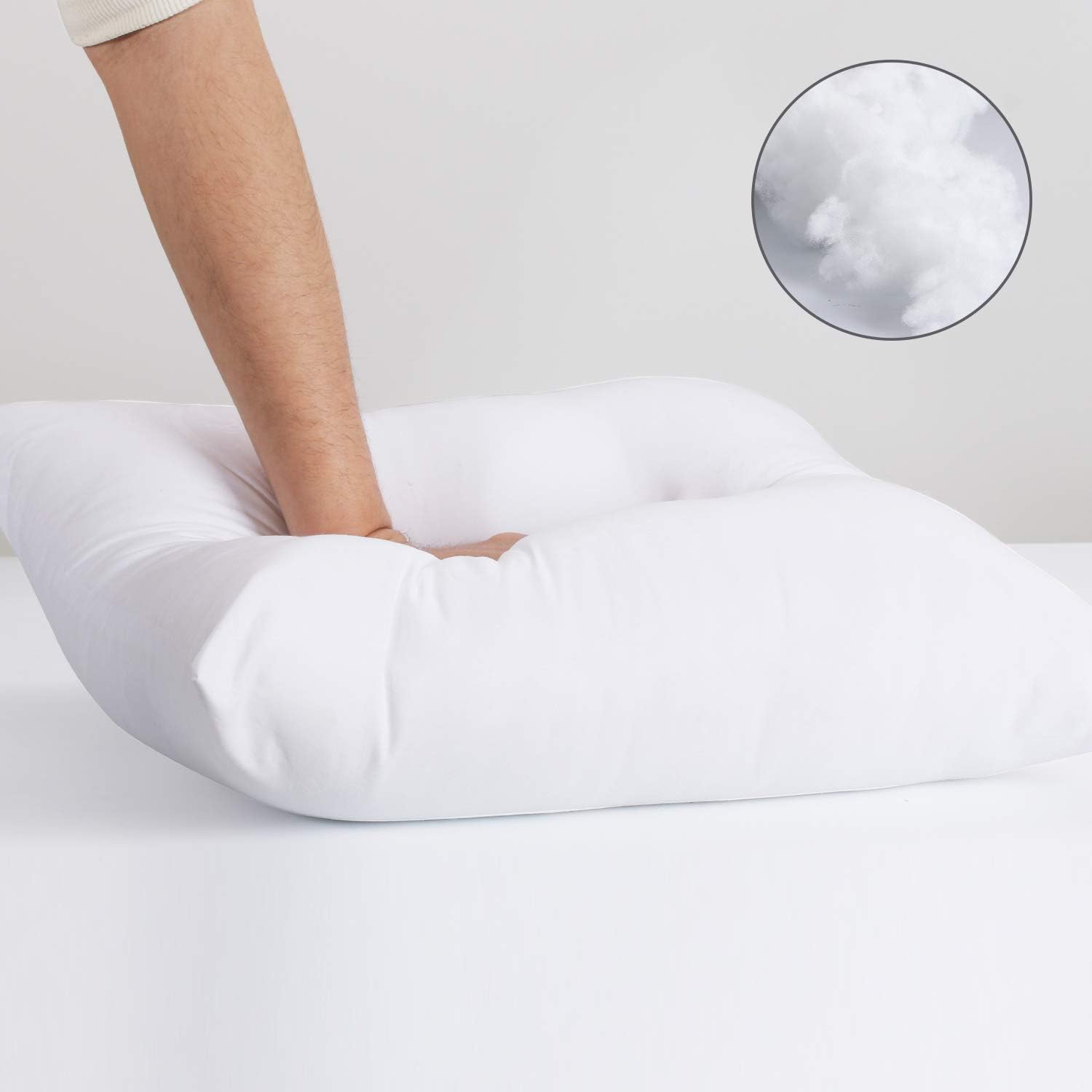 Pack of 4 Water Resistant Hypoallergenic Square Pillow Inserts U8048