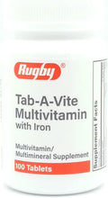 Multivitamin with Iron Multimineral Supplement 100 Tablets A34411