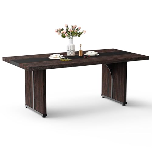 Brown Rectangle Large Wood Dining Table R687781