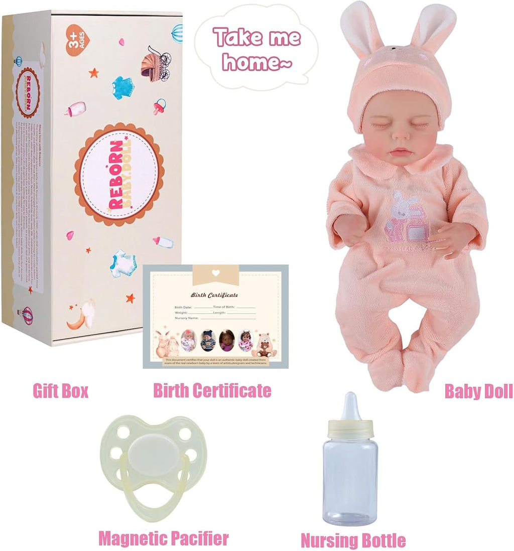 12 Inch Full Vinyl Realistic Newborn Baby Doll O469438