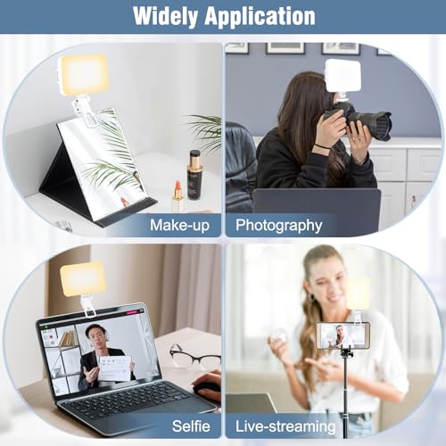 60 LED Portable Selfie Light with Clip & Tripod Adapter Rechargeable 2200mAh Z15368