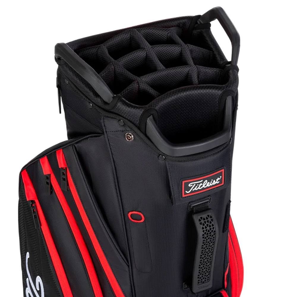 Black/Black/Red Lightweight Golf Bag V936