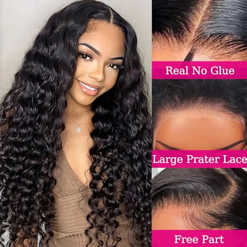28 Inch Deep Wave Lace Front Human Hair Wig U2543