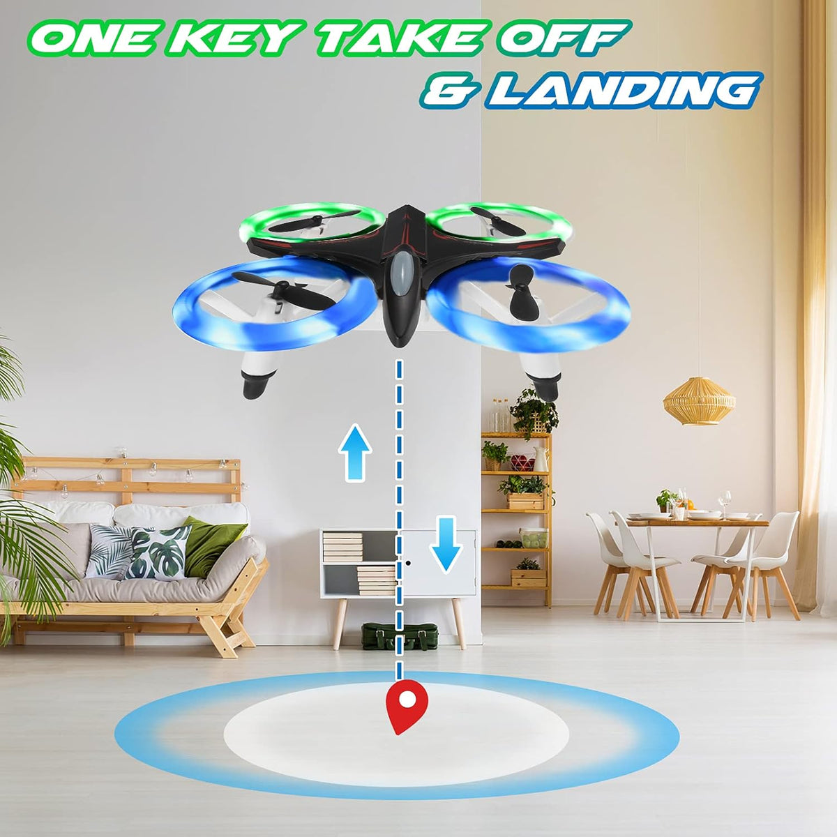 Mini LED RC Quadcopter Drone Z86405