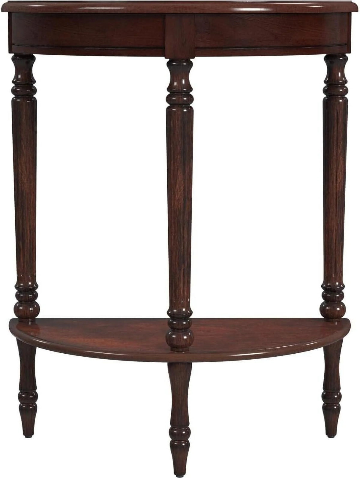 Cherry Brown Demilune Console Table O13665