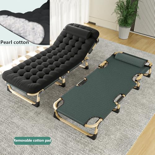 Blue Portable Folding Camping Cot with Mattress and Pillow U311
