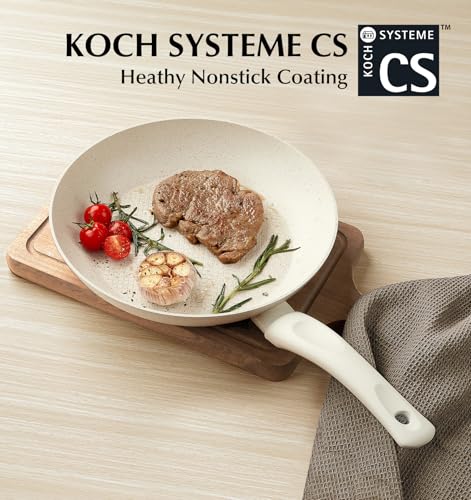 White 10 Inch Nonstick Marble Frying Pan I726