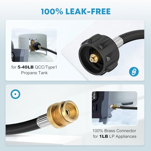 6FT Propane Hose Adapter with Gauge Z902432