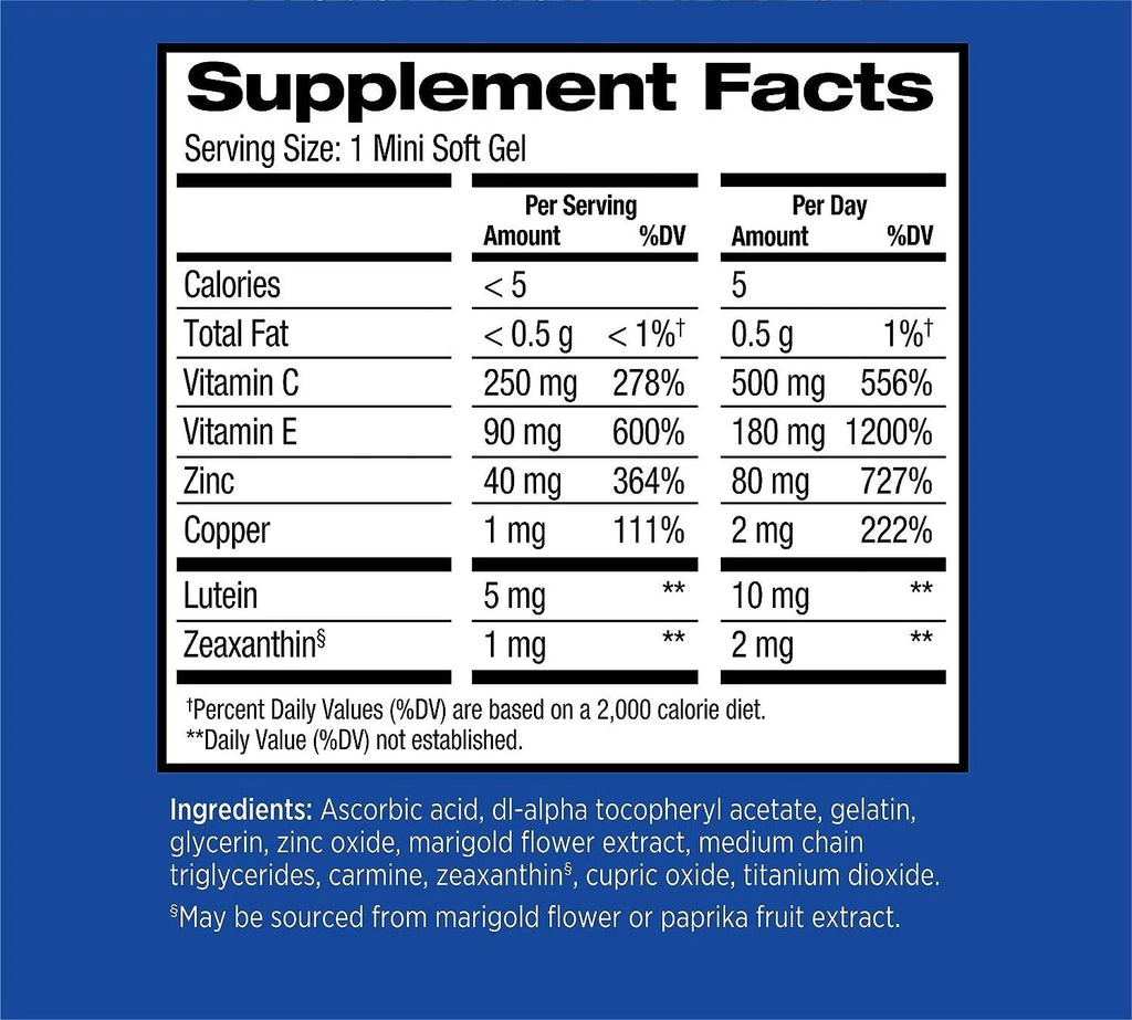 210 Softgels Eye Mineral Supplement C63063