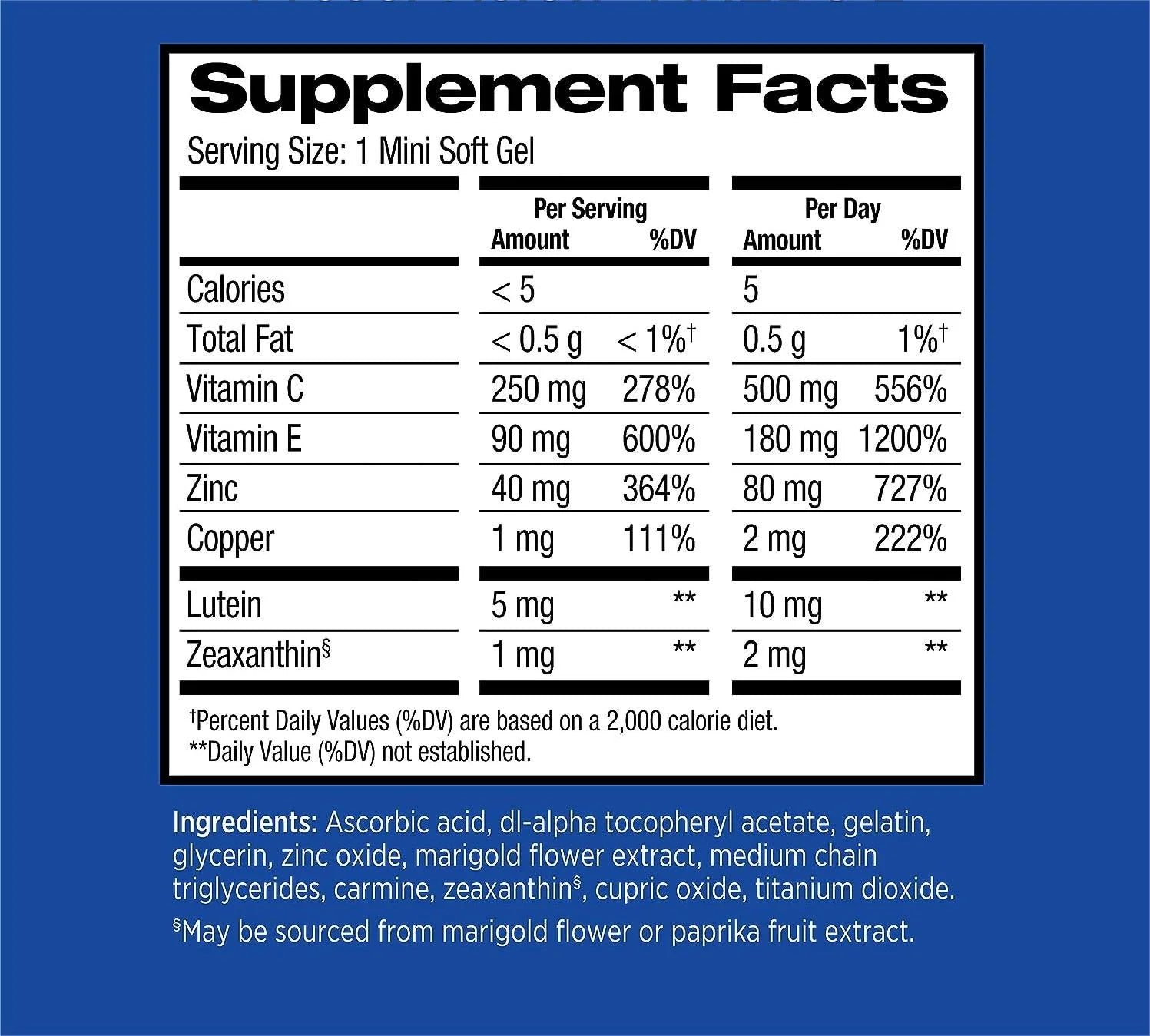 210 Softgels Eye Mineral Supplement C63063