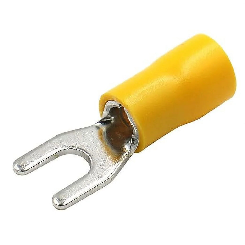 Insulated Fork Spade Wire Connector Electrical Crimp Terminal SV5.5-4 12-10 AWG Pack of 100 B6173