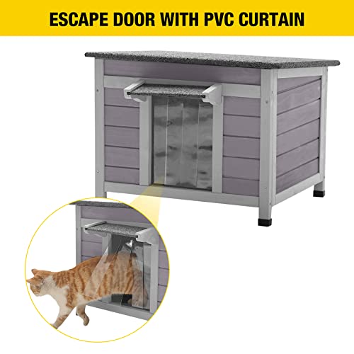 Cat House with Escape Door Insulated Weatherproof Roof Q565