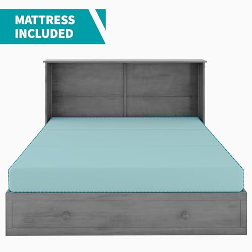 Murphy Bed with USB Charging Station, Memory Foam Queen Size Mattress, Storage Drawer M164818