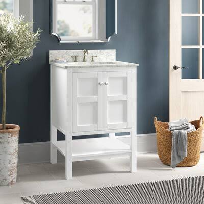 White Single Bathroom Vanity N60654