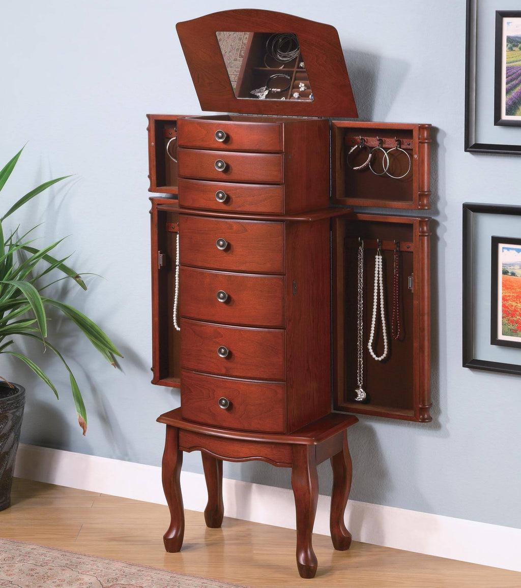 Warm Brown Jewelry Armoire C883