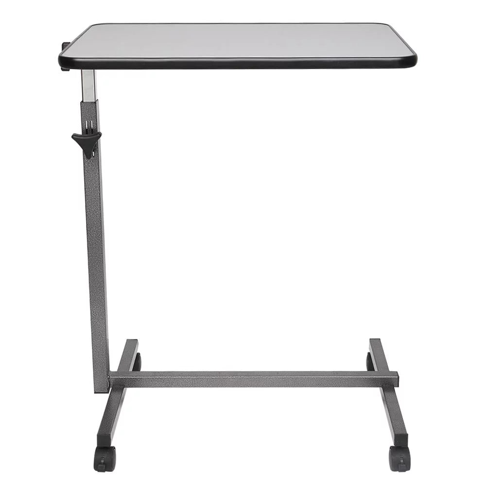 Adjustable Overbed Bedside Table with Wheels Gray L87134