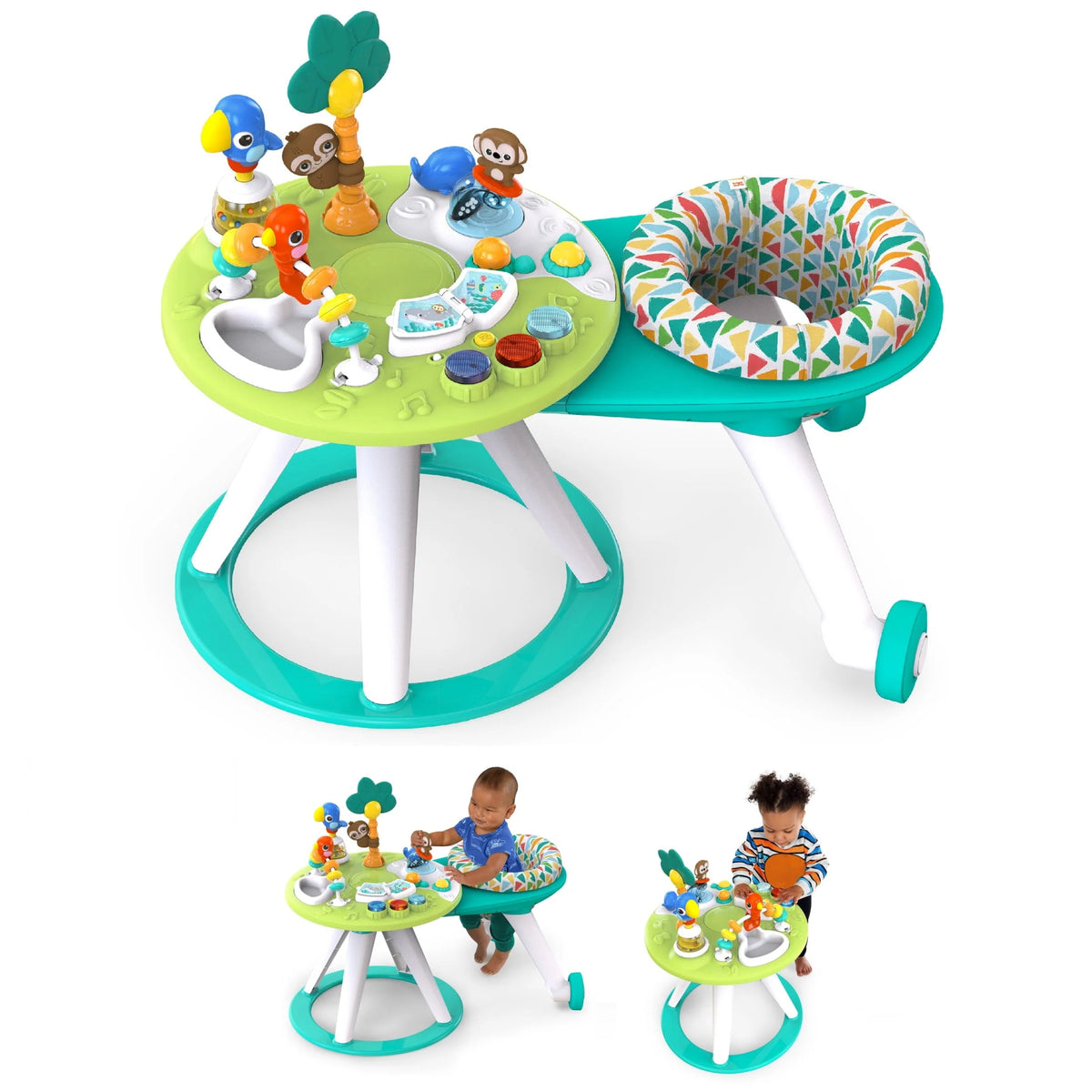 2-in-1 Baby Activity Center & Table, Tropic Coral T717333