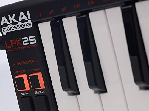 USB MIDI Keyboard Controller with 25 Velocity-Sensitive Keys L323