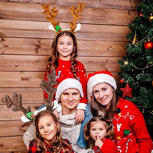 Reindeer Antlers Headband, 2PCS Deer Antlers with Bells H86482