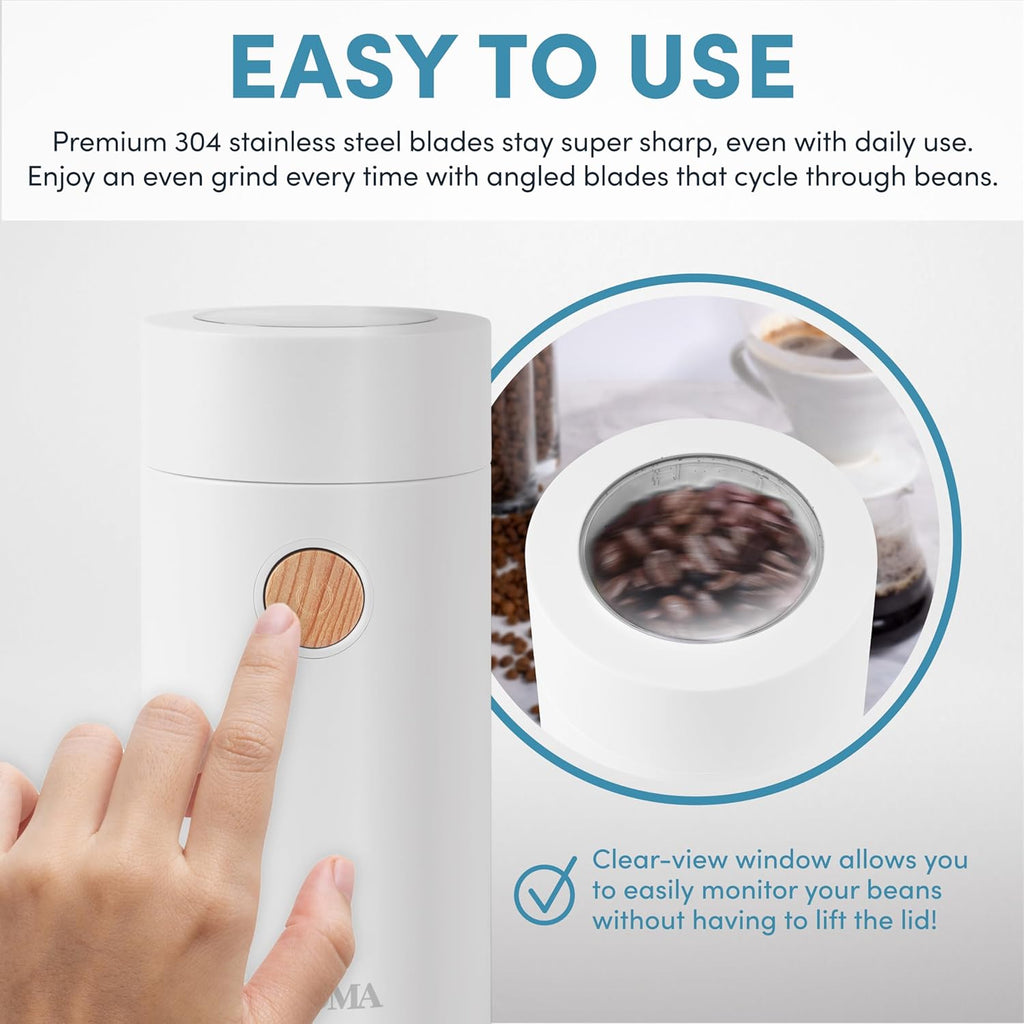White 40g Mini Electric Coffee Grinder P662