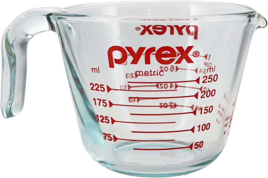 1-Cup Clear Measuring Cup with Red Measurements X336982