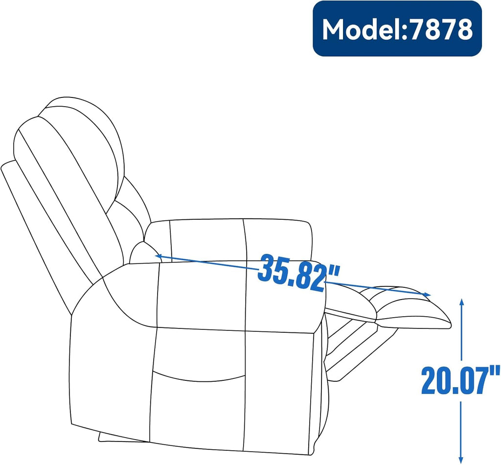Brown Genuine Leather Power Lift Recliner Chair with Heat Massage M553795