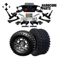 6” Heavy Duty Double A-Arm Suspension Lift Kit for Club Car DS Golf Cart with 12" Machined/Gunmetal Wheels and 23"x10.5"-12" All-Terrain Tires Y92338