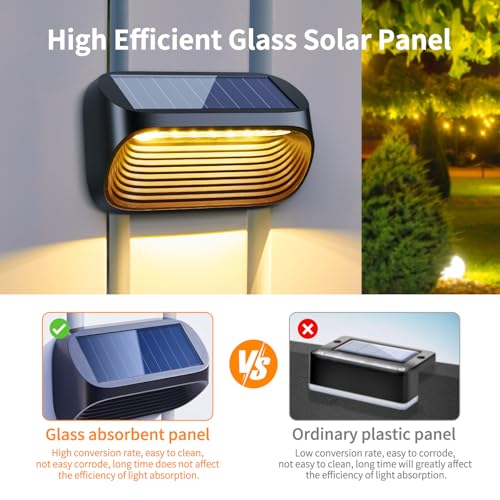 6 Pack Solar Fence Lights with 3 Modes U5898