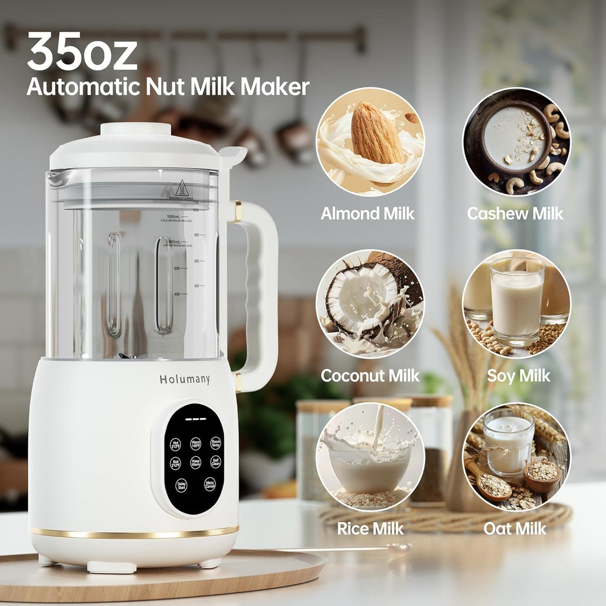 35oz Automatic Soy Milk Maker (White) F251
