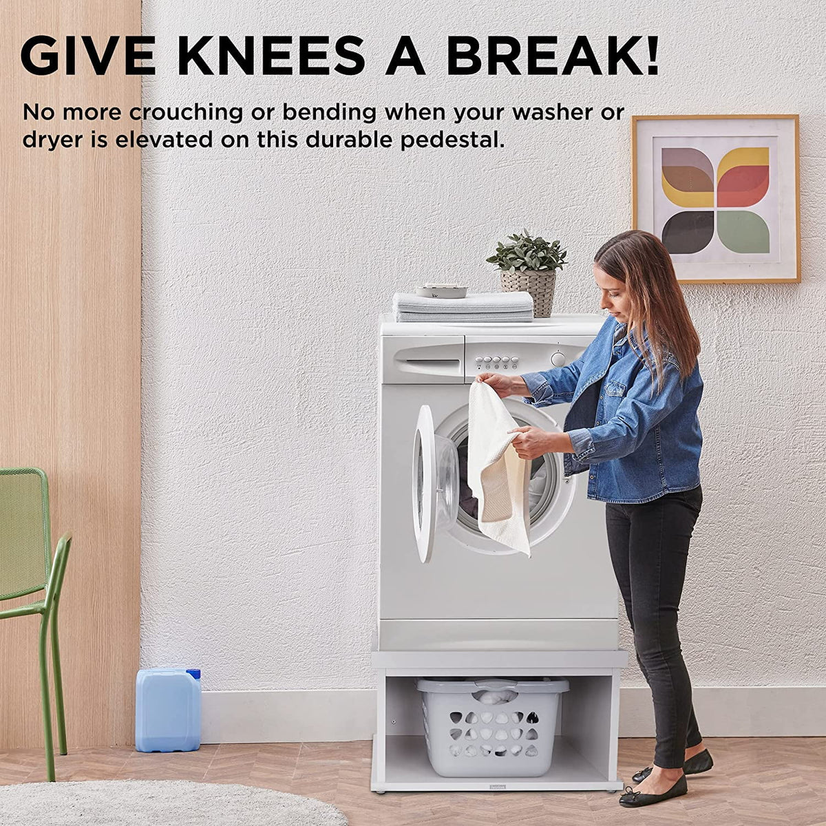 Wooden Laundry Pedestal P2697