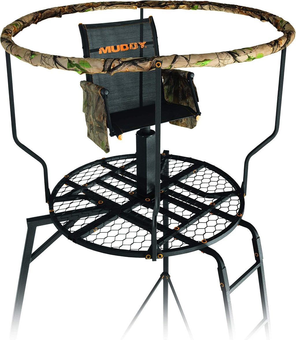 16 Foot Single Seater Foldable Outdoor Hunting Tripod Stand with 2 Detachable Gear Bags E74638