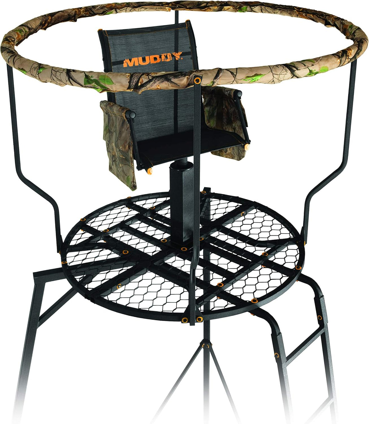 16 Foot Single Seater Foldable Outdoor Hunting Tripod Stand with 2 Detachable Gear Bags E74638