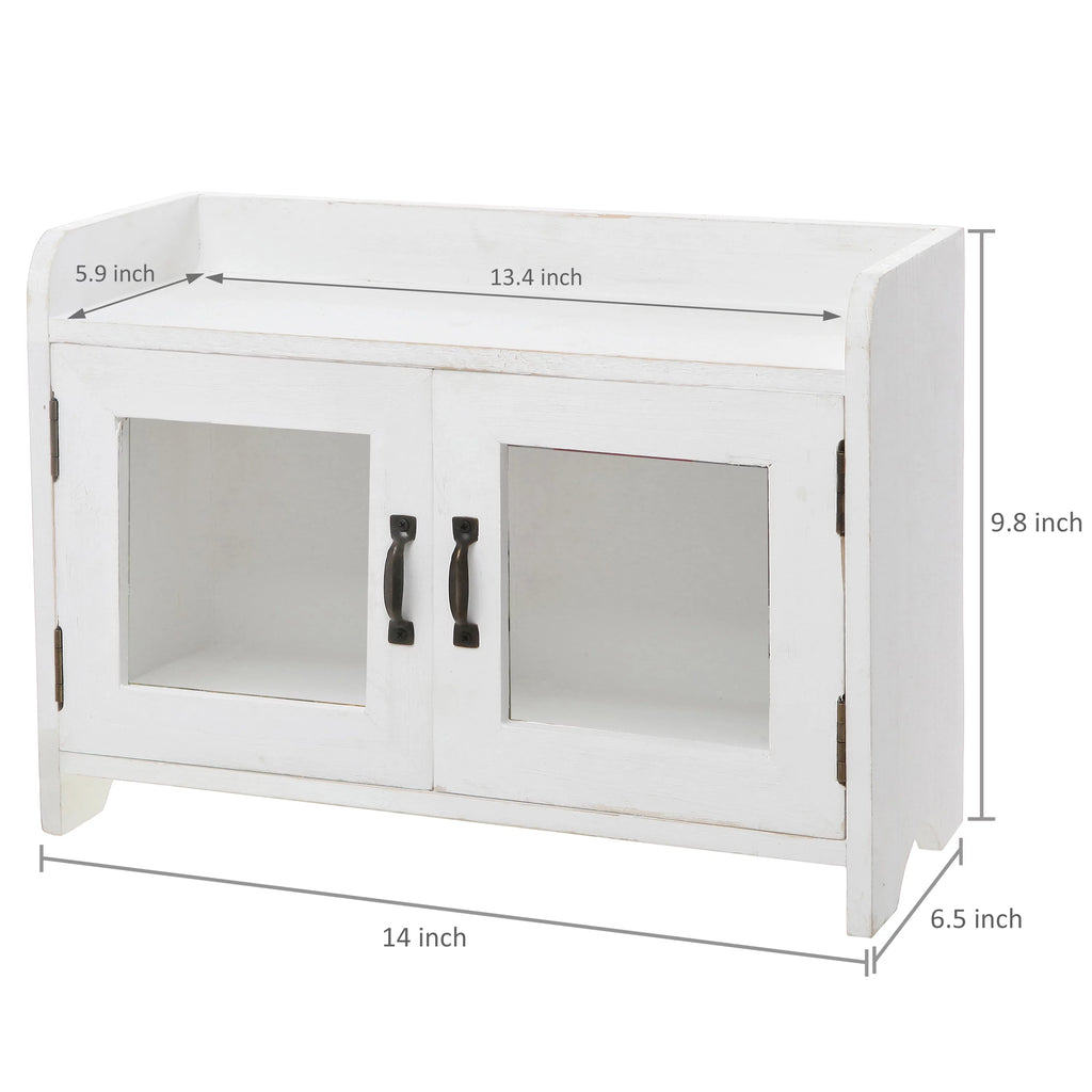 Antique White Wood Cabinet Organizer C6525